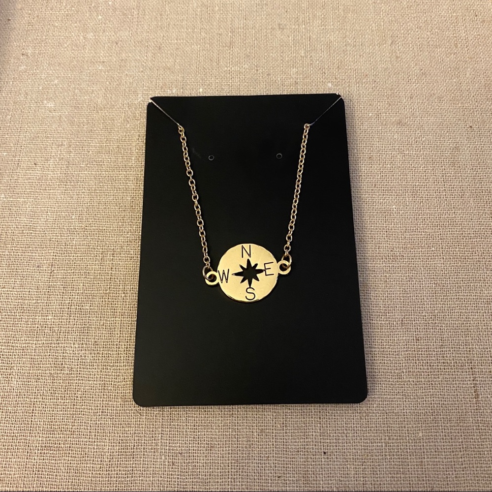 Trendy Gold Compass Necklace
